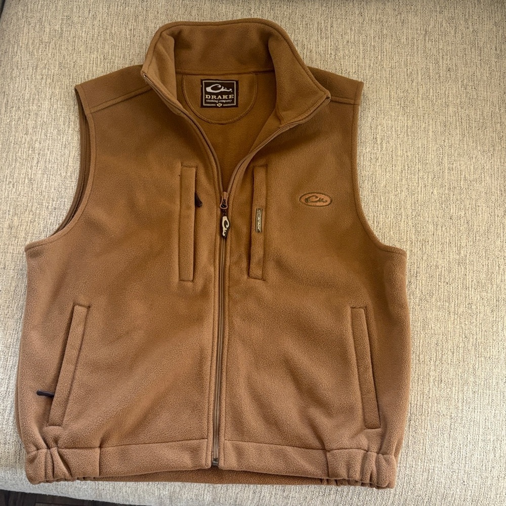 Drake Men's Tan Fleece Vest